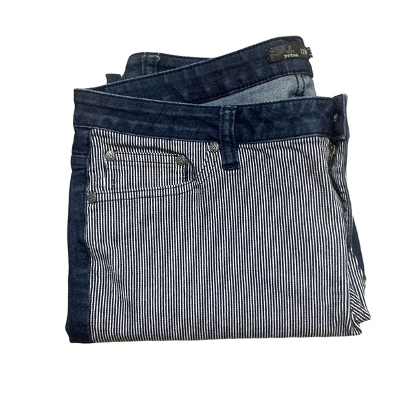 Prana Indigo Striped Kara Straight leg Jeans 12/31 - Picture 5 of 10